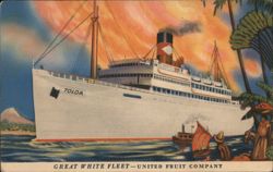 SS Toloa, Great White Fleet, United Fruit Company Postcard