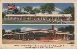 Motel Tourist Village, Rahway NJ - Nearest to New York City Postcard