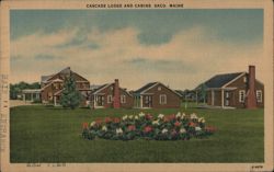 Cascade Lodge and Cabins, Saco, Maine Postcard