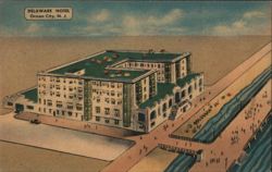 Delaware Hotel, Ocean City, NJ Postcard