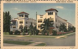 Park Lane Apartment Hotel, Miami Beach, Florida Postcard