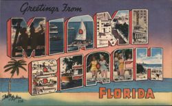 Greetings from Miami Beach, Florida Postcard