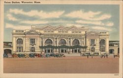 Union Station, Worcester, MA Postcard