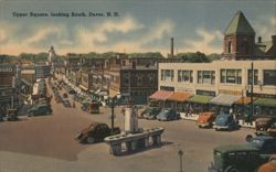 Upper Square, Looking South, Dover, NH Postcard