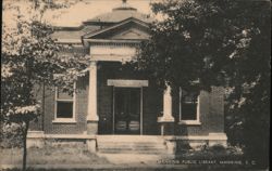 Manning Public Library, Manning, SC Postcard