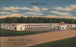 Travelers Hotel Court, Maryville, TN Postcard