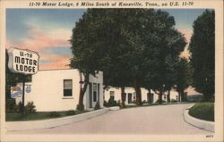 11-70 Motor Lodge, 8 Miles South of Knoxville, Tenn. Postcard