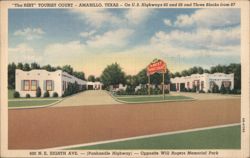 The BEST Tourist Court, Amarillo, TX Postcard