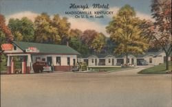 Henry's Motel, Madisonville, Kentucky Postcard