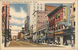 Gay Street, looking North, Knoxville Postcard