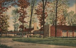 Clyde L. Lyon School, Glenview, Illinois Postcard