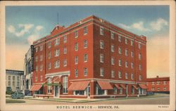 Hotel Berwick, Berwick, PA Postcard