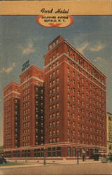 Ford Hotel, Delaware Avenue, Buffalo, NY Postcard