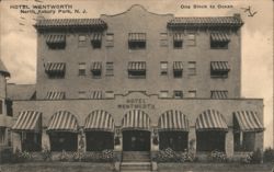 Hotel Wentworth, North Asbury Park, NJ Postcard