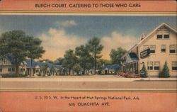 Burch Court Cottages, Hot Springs National Park Postcard