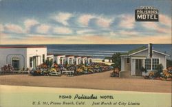 Pismo Palisades Motel, Pismo Beach, CA Postcard