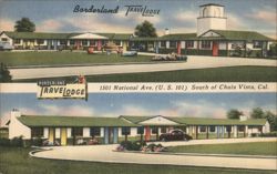 Borderland Travelodge, Chula Vista, CA Postcard