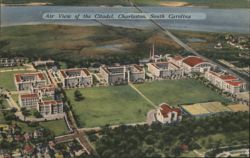 Air View of The Citadel, Charleston, South Carolina Postcard