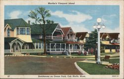 Residences on Ocean Park, Oak Bluffs, Martha's Vineyard Island Postcard