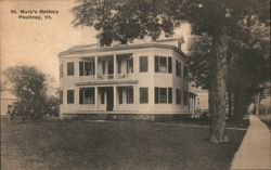 St. Mary's Rectory, Poultney, VT Postcard