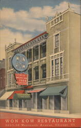 Won Kow Restaurant, Chicago, Illinois Postcard