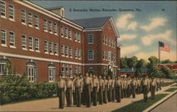 E Barracks, Marine Barracks, Quantico, VA Postcard