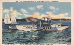 Pan American Airways 32 Passenger Postcard