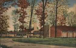 Clyde L. Lyon School, Glenview, Illinois Postcard