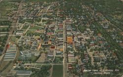 Aerial View of Anniston, AL Looking North Postcard