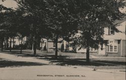 Residential Street, Glenview, IL Postcard