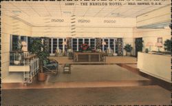 Lobby, The Naniloa Hotel, Hilo, Hawaii Postcard