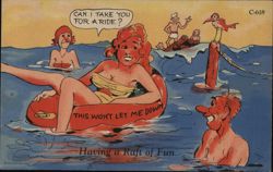 Having a Raft of Fun Postcard