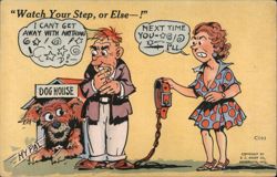 Watch Your Step, or Else—!  Dog House Comic Postcard Postcard