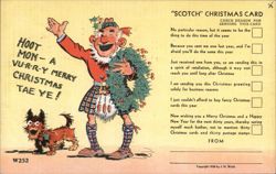 Scotch Christmas Card - Hoot Mon - Vu-r-r-y Merry Christmas Tae Ye! Postcard