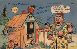 Privacy Preferred!  Outhouse Humor Postcard