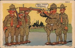 Swell Work Sergeant - Comic Military Postcard