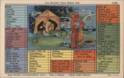 Busy Person's Correspondence Card - Camping Scene Postcard