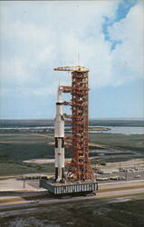 Apollo 4/Saturn V Leaves Vehicle Assembly Building Postcard