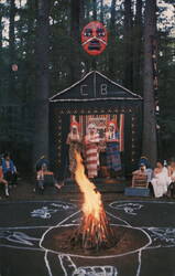 YMCA Camp Belknap, Lake Winnipesaukee, Wolfeboro, NH Indian Ceremony Postcard