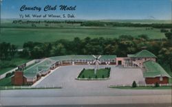 Country Club Motel, Winner, SD Postcard