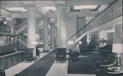 Hotel Henry Lobby, Pittsburgh, PA Postcard