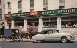 Jane Louise Restaurant, Lancaster, PA - Amish Horse & Buggy Postcard