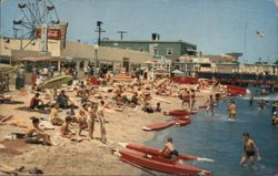 Balboa, Newport Harbor Fun Zone Beach Postcard