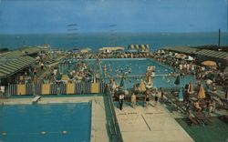 Bath Ave. Pool, Long Branch, NJ Postcard