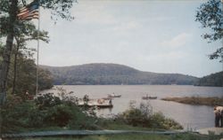 Bear Rock Lodge, Mt. Washington, Bridgepost Conn. YMCA Camp Postcard