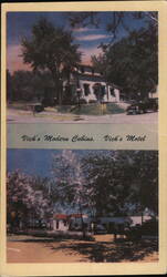 Vick's Modern Cabins and Motel, Nebraska City, NE Postcard