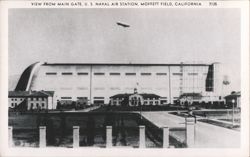 View From Main Gate, U.S. Naval Air Station, Moffett Field Postcard