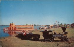 Paul Bunyan Playground and Mississippi Belle, Bemidji, MN Postcard