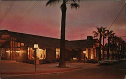 Sunset View of New Administration Building, Guenther's Murrieta Hot Springs Resort Postcard