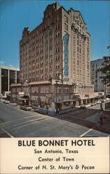 Blue Bonnet Hotel, San Antonio, TX Postcard